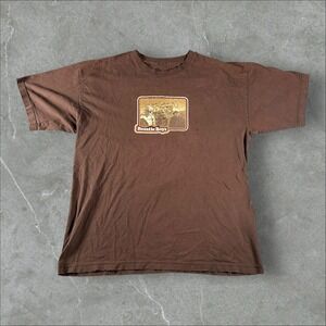 Vintage Beastie Boys Shirt Mens Large Brown 90s Thrashed Punk Hip Hop Band Tee
